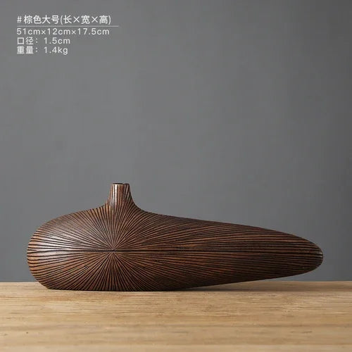 Contemporary Resin Vase for Flower Arrangements - C - Vase