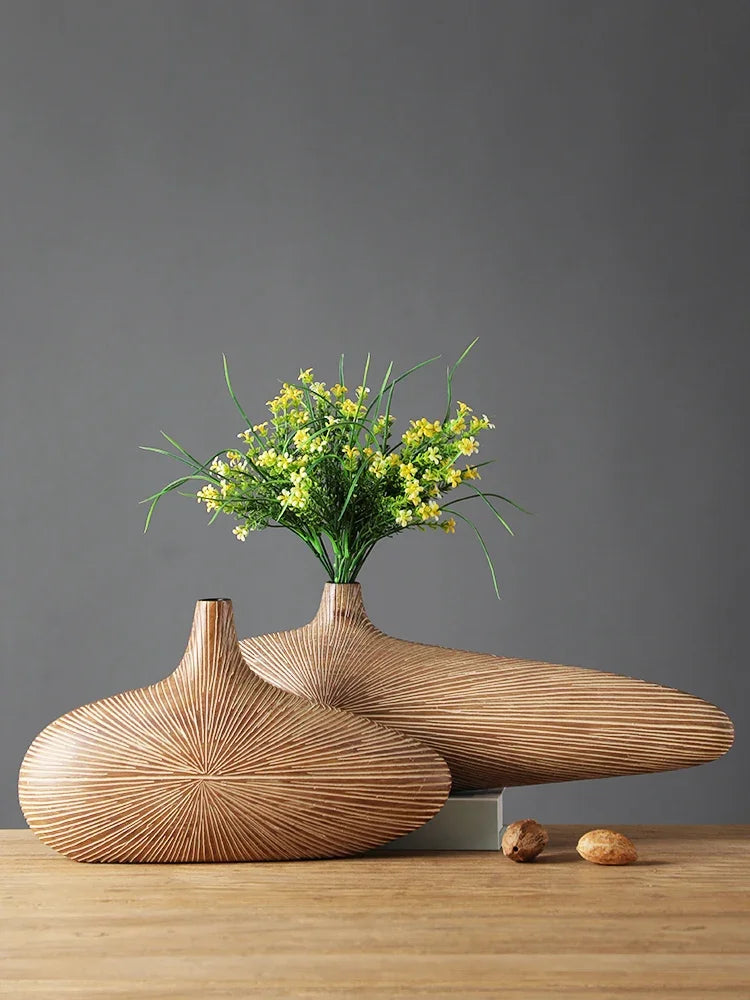 Contemporary Resin Vase for Flower Arrangements - Vase