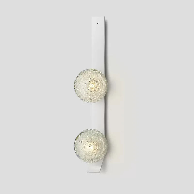Contemporary Wall Light - White / Double Globe