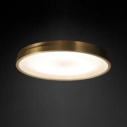 Lámpara de Techo de Cobre Decorbites™: Iluminación Moderna Redonda de Montaje Superficial para Dormitorio