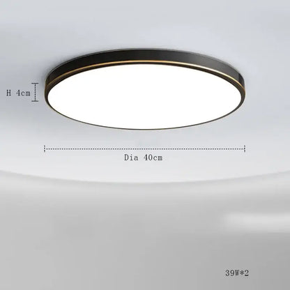 Lámpara de Techo de Cobre Decorbites™: Iluminación Moderna Redonda de Montaje Superficial para Dormitorio