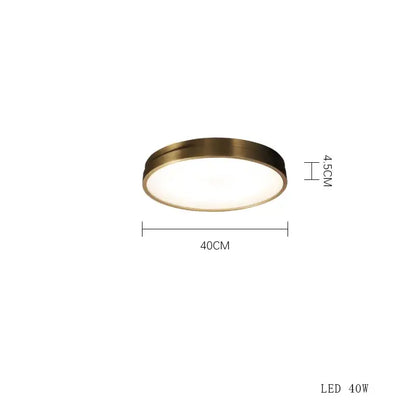 Lámpara de Techo de Cobre Decorbites™: Iluminación Moderna Redonda de Montaje Superficial para Dormitorio