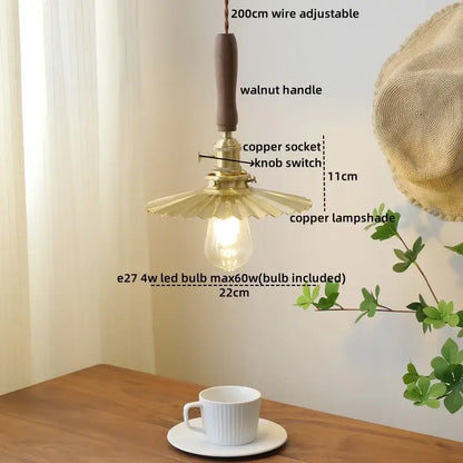 Decorbites™ Kupfer-Keramik-LED-Hängeleuchte mit Drehschalter - 4-W-Glühbirne & Lamparas Colgante