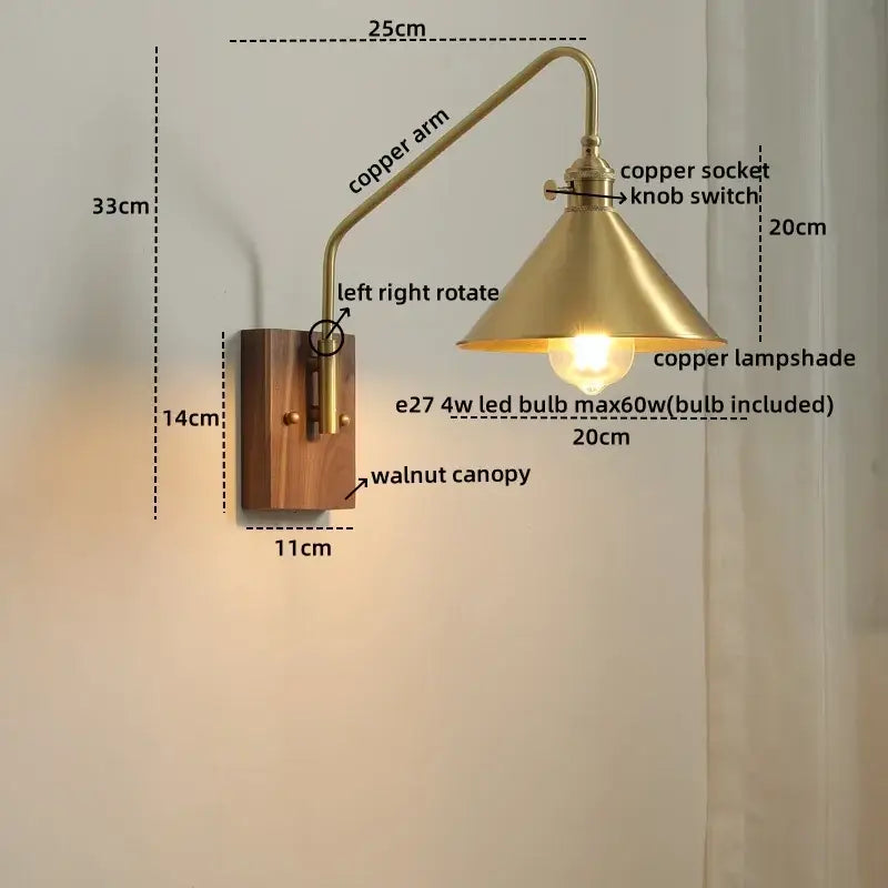 DecorBites™ Copper Ceramic LED Wall Lamps Modern Style for Bedroom Living Room Bar