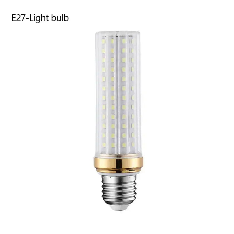 Clear glass corn-shaped led bulb with gold base and silver e27 fitting for decorbites copper chandelier lighting