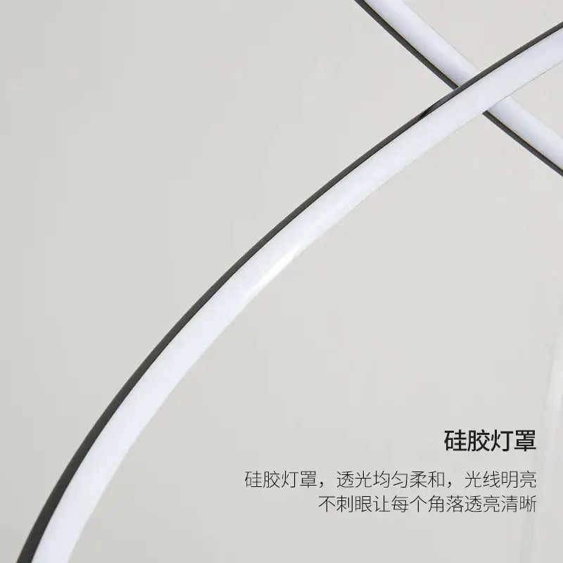White silicone lampshade with sleek curved design and black trim for modern decorbites copper circle chandelier