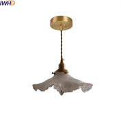 Classical brass and white glass pendant light with translucent shade and twisted cord for bedroom decorbites copper classical