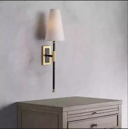 DecorBites™ Copper Cloth LED Wall Lamp for Elegant Decor in Bedroom, Living Room & Corridor