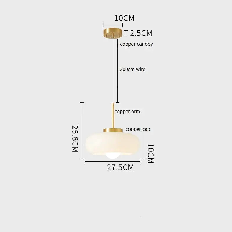 Decorbites copper pendant light fixtures featuring a modern pendant light with frosted glass shade and polished copper hardware