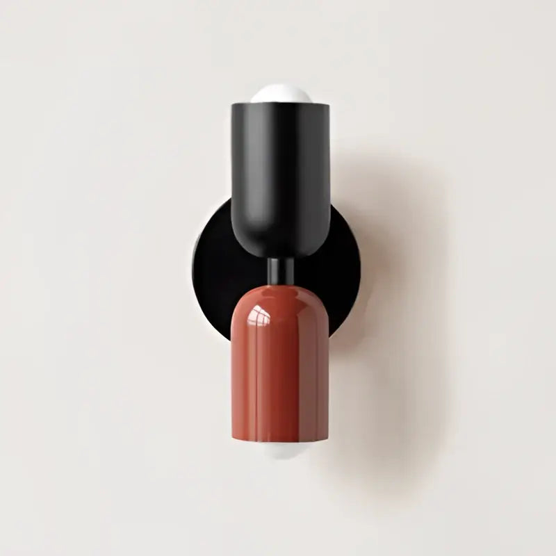 Black and terracotta wall lamp decorbites cream double head with sleek modern design for bedroom lighting