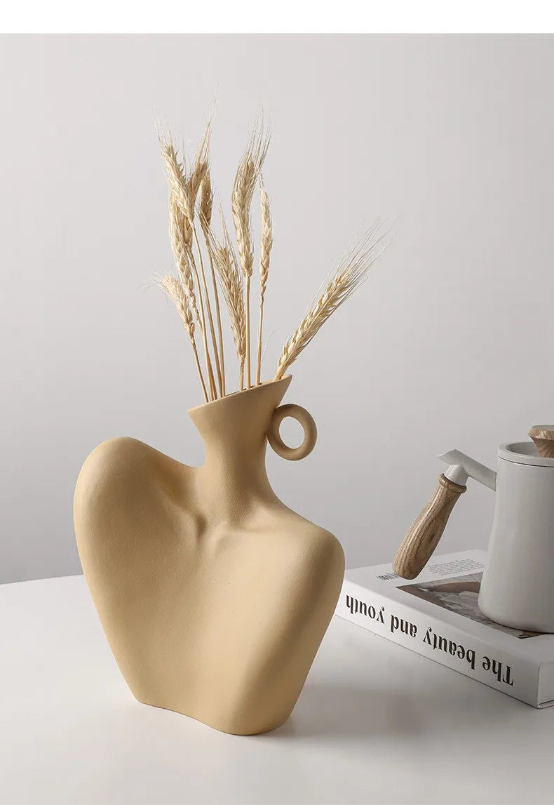 Creative Ceramic Human Vase for Home Decor - Vase