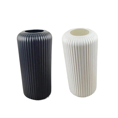 Creative Striped Plastic Flower Vase - Vase