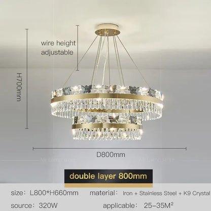 Gold-toned double-layer decorbites crystal butterfly chandelier with cascading k9 crystal droplets for butterfly living room luxury