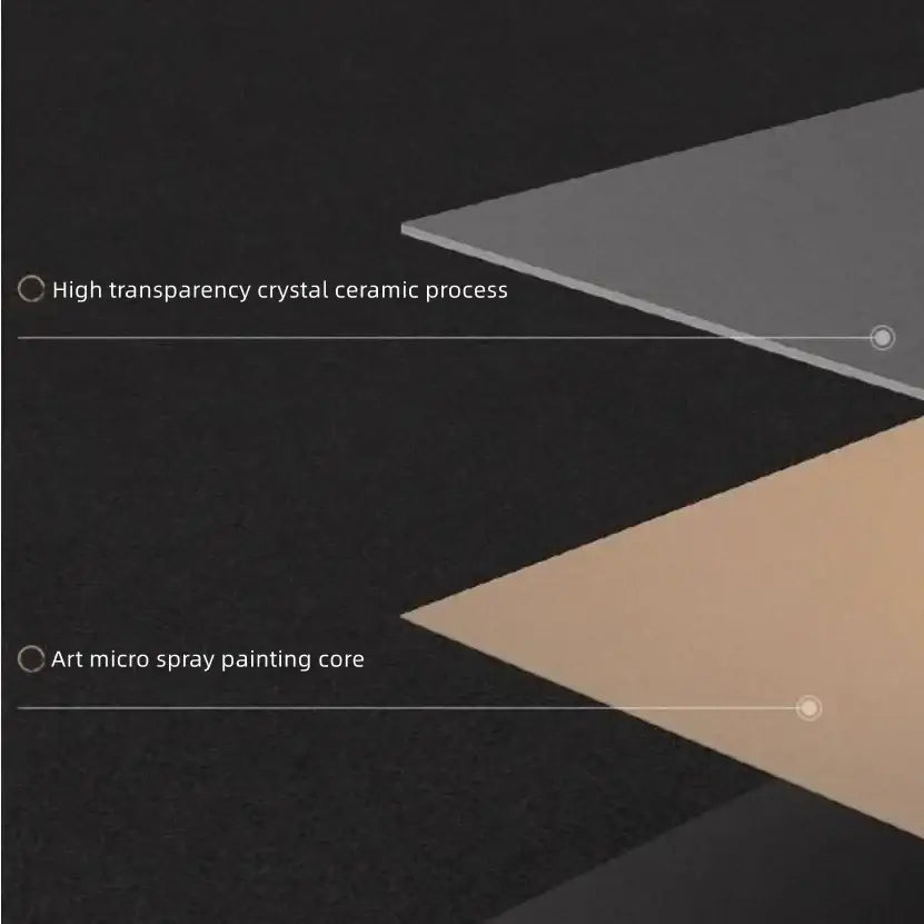 Two angular gray and beige ceramic panels showcasing decorbites crystal ceramic led wall lamp with art micro spray core