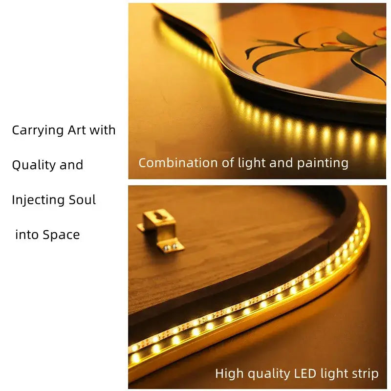Warm white led light strip with flexible design and gold bracket for decorbites crystal ceramic led wall lamp
