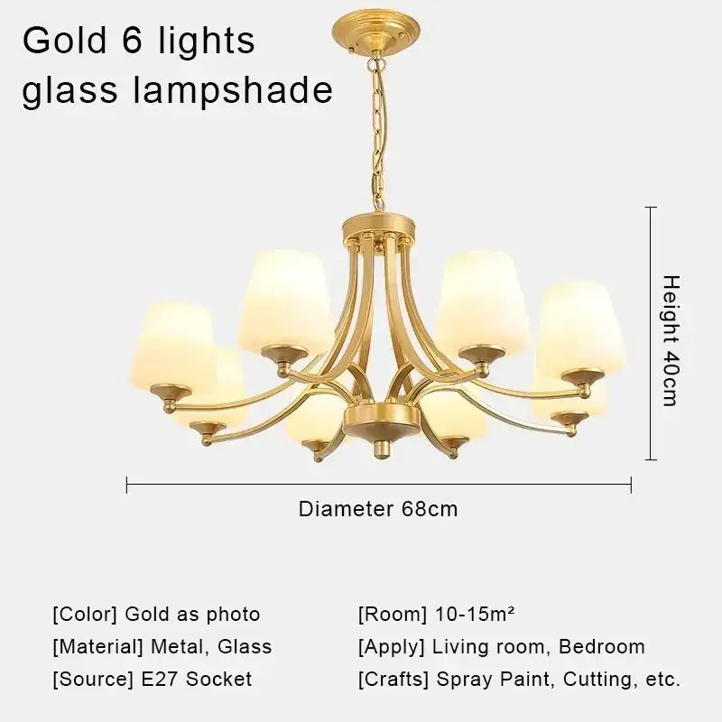 Black metal decorbites crystal chandelier ceiling with six frosted glass lampshades for modern living spaces