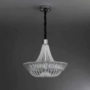 Modern decorbites crystal chandelier with chrome finish and cascading clear glass beads for living room lighting