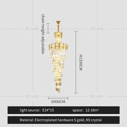 A decorbites crystal chandelier with gold electroplated hardware and k9 crystal prisms for elegant lighting
