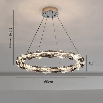 Decorbites crystal chandelier with faceted crystal design and chrome accents for luxury living spaces lighting