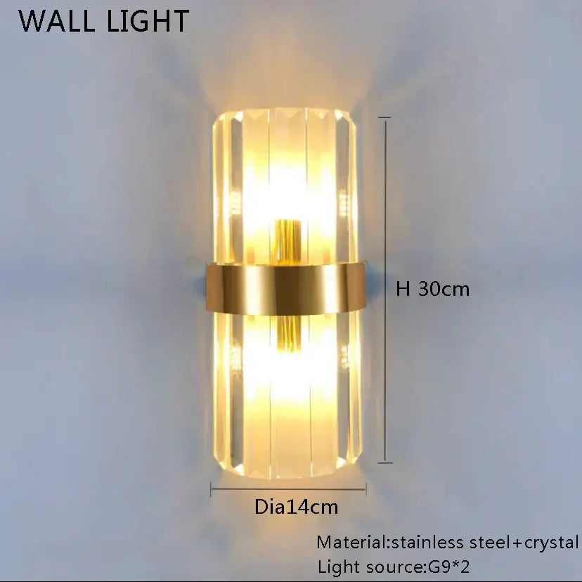 Gold-toned decorbites crystal chandelier led dining room light with faceted crystal design and stainless steel accents