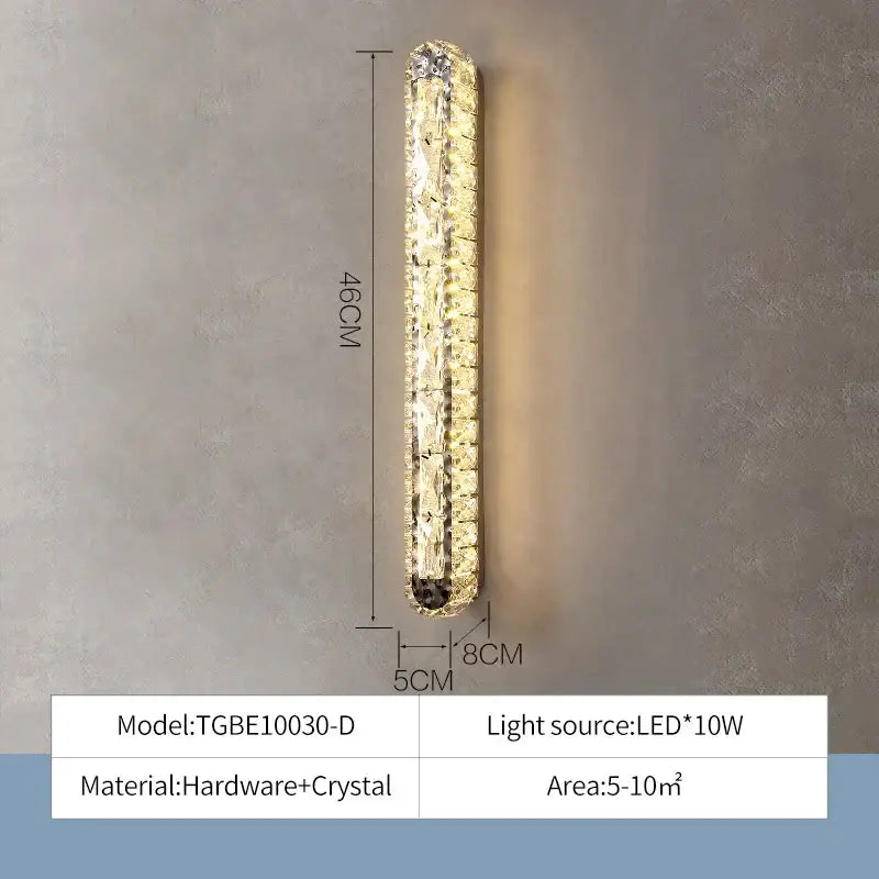 A sleek 46cm decorbites crystal chandelier led light fixture with embedded crystals and metallic hardware for indoor use