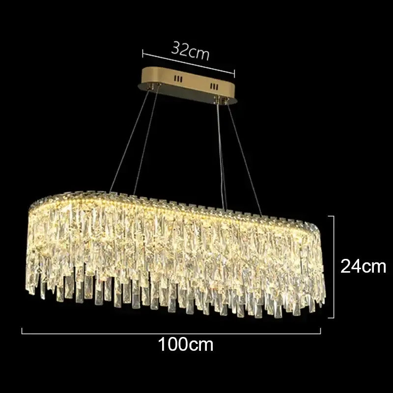 A decorbites crystal chandelier featuring a gold-toned mount and clear crystal prisms for luxury bedroom lighting