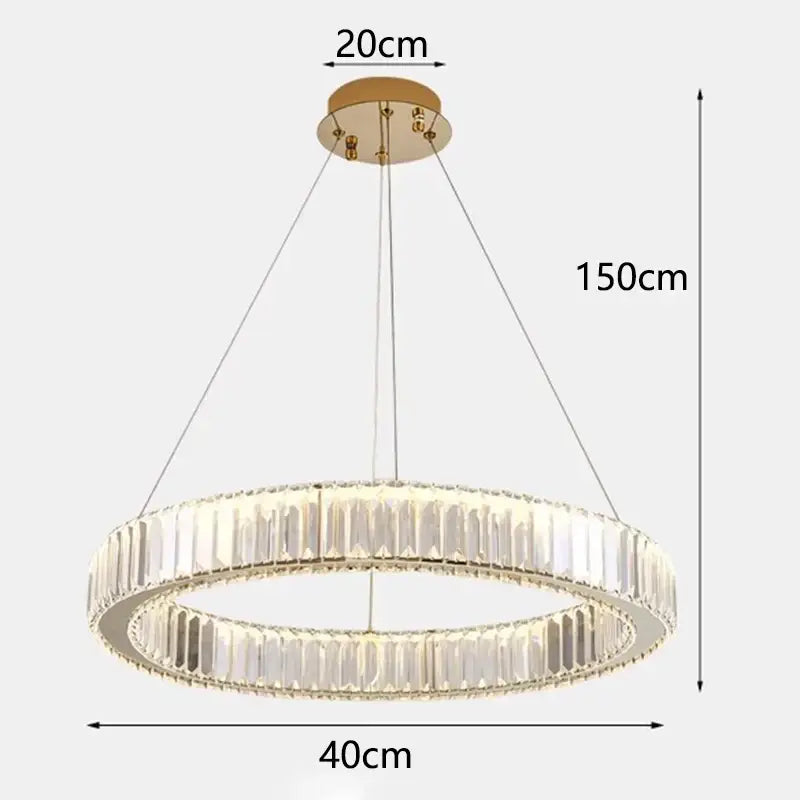 Modern decorbites crystal chandelier with gold ceiling mount and clear faceted crystals for home and dining lighting
