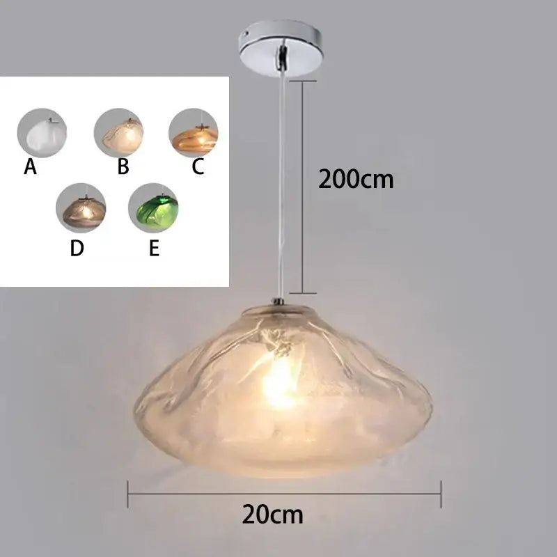 Translucent hand-blown glass decorbites crystal chandelier pendant light with warm amber glow for modern living room