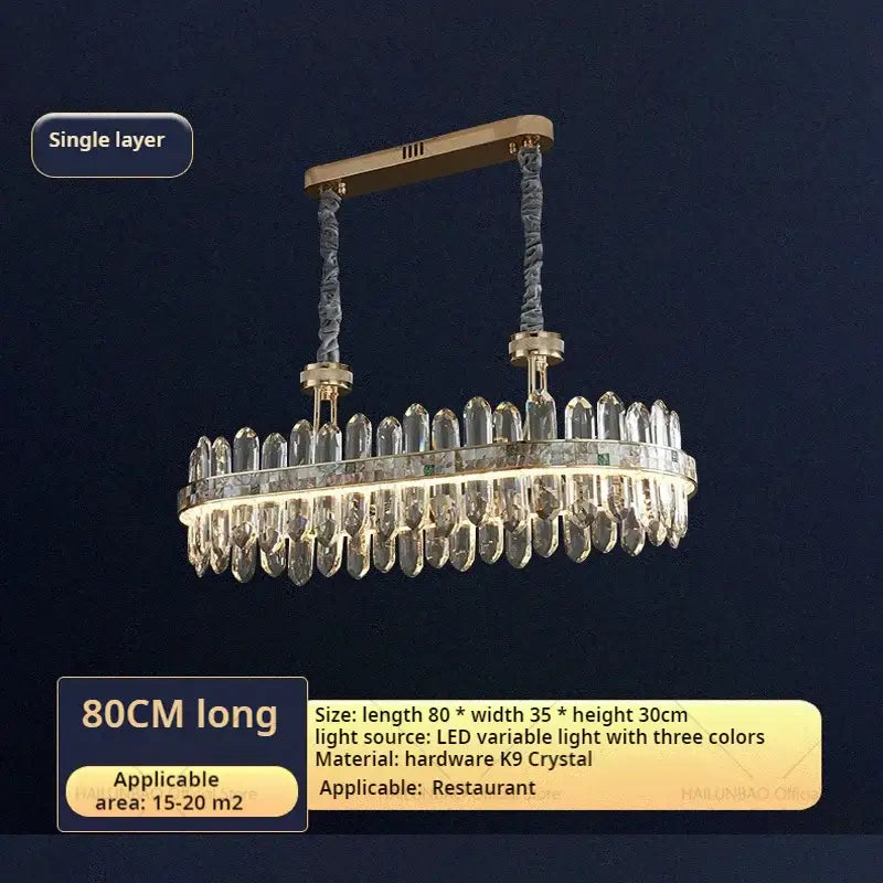 Elegant gold-toned decorbites crystal chandelier with cascading k9 crystal droplets and led lighting for modern luxury