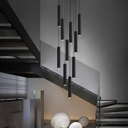 Black cylindrical pendant lamp from decorbites crystal chandelier stair collection for modern living room lighting