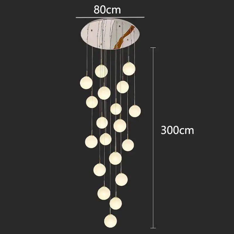 Modern decorbites crystal chandelier pendant light with circular mount and cascading spherical glass bulbs for living room