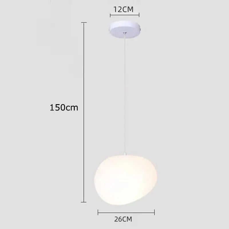 Minimalist white pendant light with smooth rounded glass shade and circular mount for decorbites crystal chandelier stair lighting