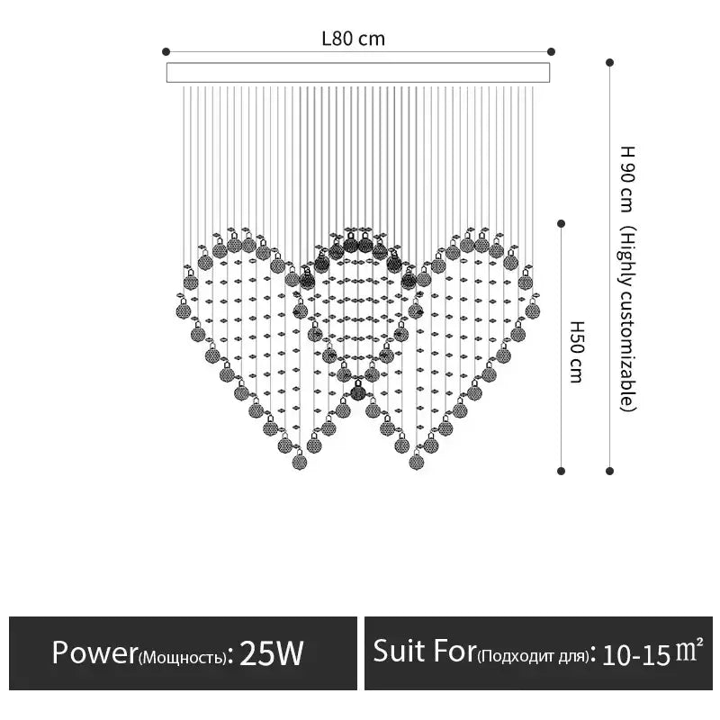 Modern heart-shaped chandelier table lamp with metallic frame and crystal ornaments for girl bedroom and dining room