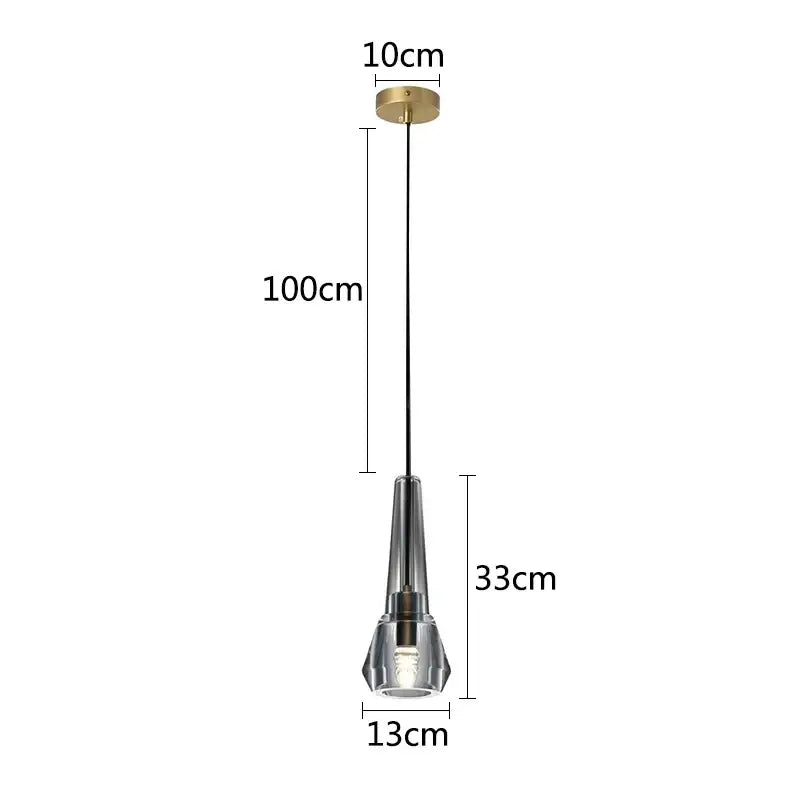 A decorbites crystal copper chandelier with a clear glass shade and brass finish for modern living room lighting