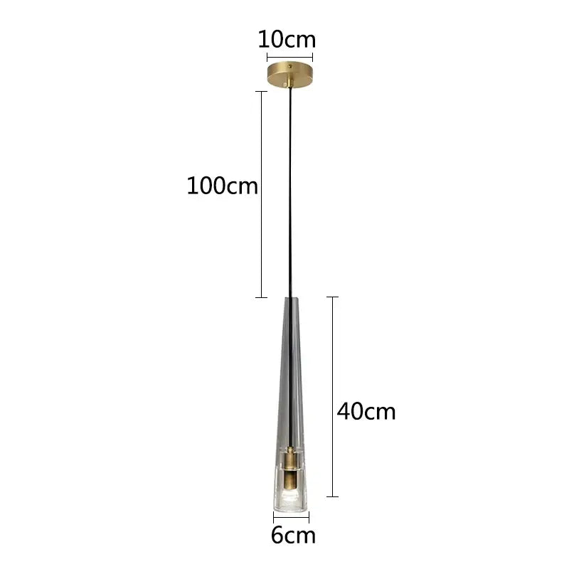 A decorbites crystal copper chandelier pendant light with clear glass body and gold-toned metal accents for living room