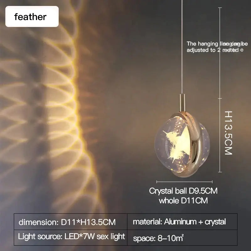 A modern decorbites crystal jellyfish chandelier with gold aluminum frame and warm led glow for bedroom pendant lighting