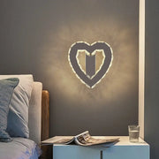 Modern heart crystal led wall sconce with warm embedded led lights for bedroom decorbites crystal led decorbites crystal led wall