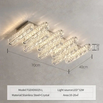Decorbites™ Kristall-Line-Deckenleuchter: Moderne Luxus dimmbare LED-Beleuchtungseinrichtung