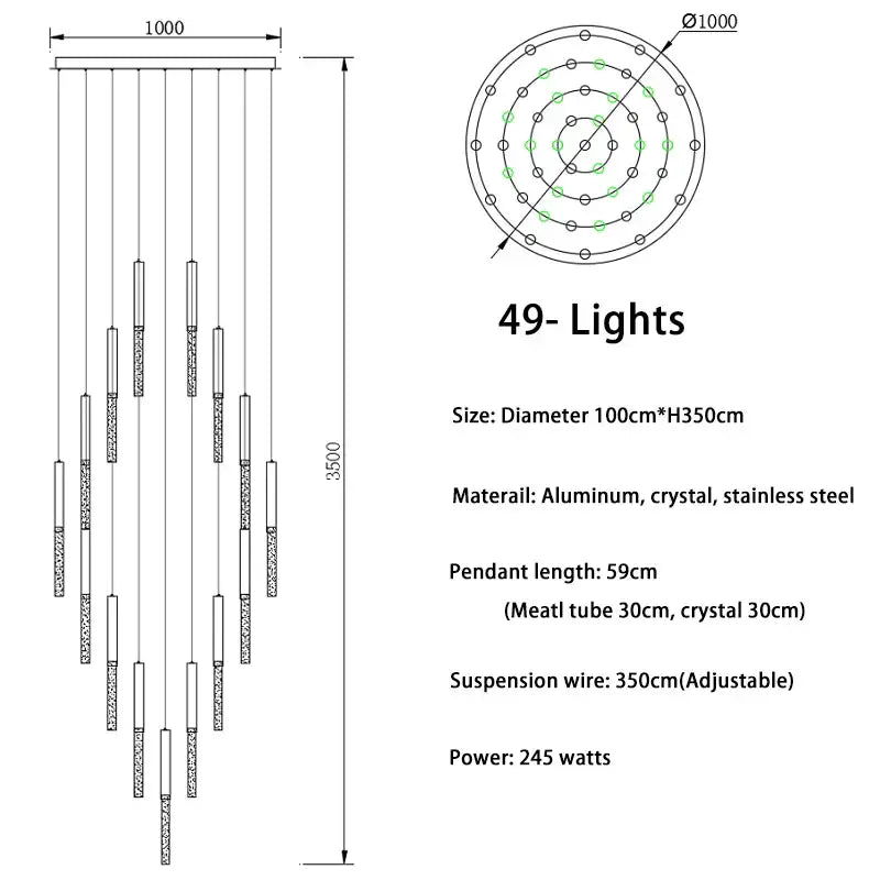 DecorBites™ Crystal Loft Chandelier: Modern Nordic Art Deco Gold LED Lighting for Living Room