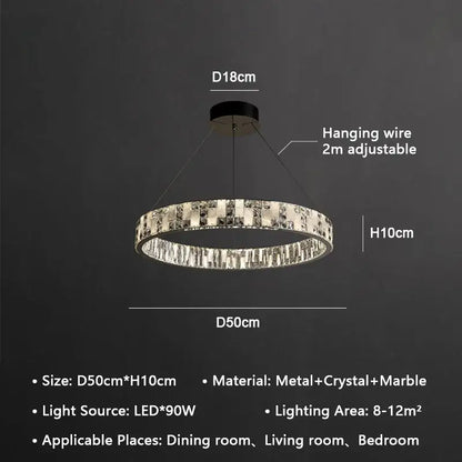 Decorbites™ Kristall-Luster-Kreischandelier LED-Lichter – Modernes Luxus-Minimalismus-Dekor