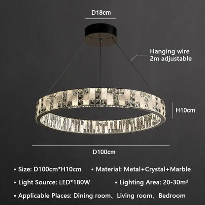 Decorbites™ Kristall-Luster-Kreischandelier LED-Lichter – Modernes Luxus-Minimalismus-Dekor