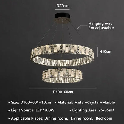Decorbites™ Kristall-Luster-Kreischandelier LED-Lichter – Modernes Luxus-Minimalismus-Dekor