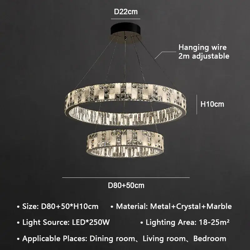 Modern crystal lustre circle chandelier with sparkling crystal accents and a sleek metallic frame for dining room decorbites crystal lustre