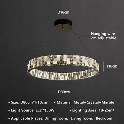 Decorbites™ Kristall-Luster-Kreischandelier LED-Lichter – Modernes Luxus-Minimalismus-Dekor