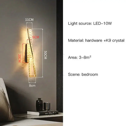 Decorbites™ Crystal Luxe Wandarmleuchte – Glamouröse Beleuchtung für Schlafzimmer & Badezimmer