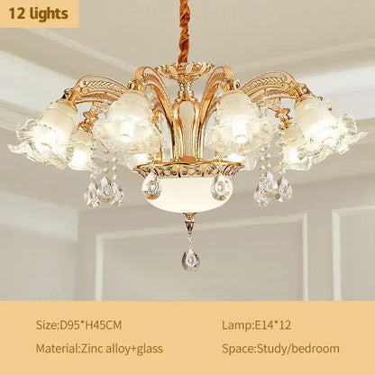 DecorBites™ Crystal Luxury Ceiling Chandelier for Living Room, Hotel, Villa Lobby - Nordic Modern Lighting