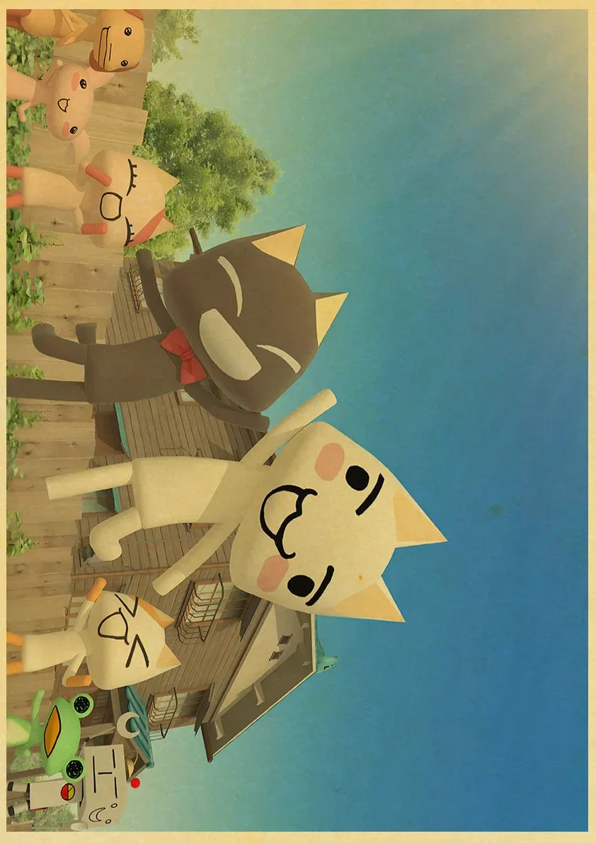 Cute 3D Cat Poster for Home Decor - L021 14 / 42X30cm - Posters