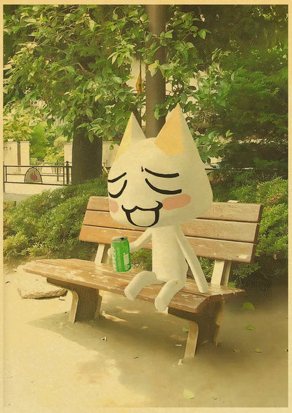 Cute 3D Cat Poster for Home Decor - L021 22 / 30X21cm - Posters