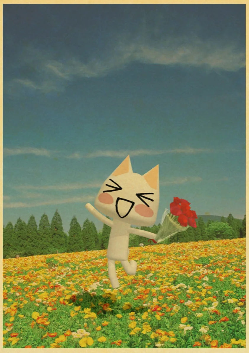 Cute 3D Cat Poster for Home Decor - L021 21 / 30X21cm - Posters