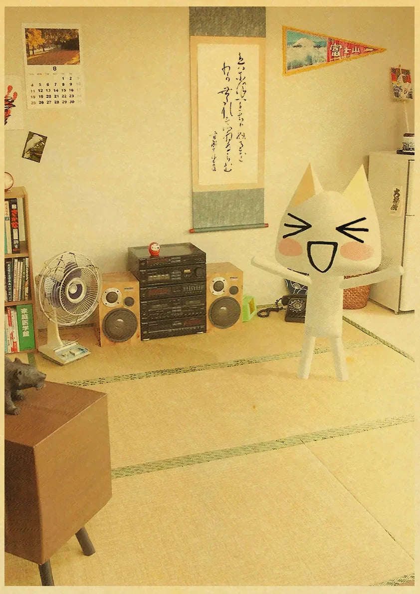 Cute 3D Cat Poster for Home Decor - L021 29 / 42X30cm - Posters